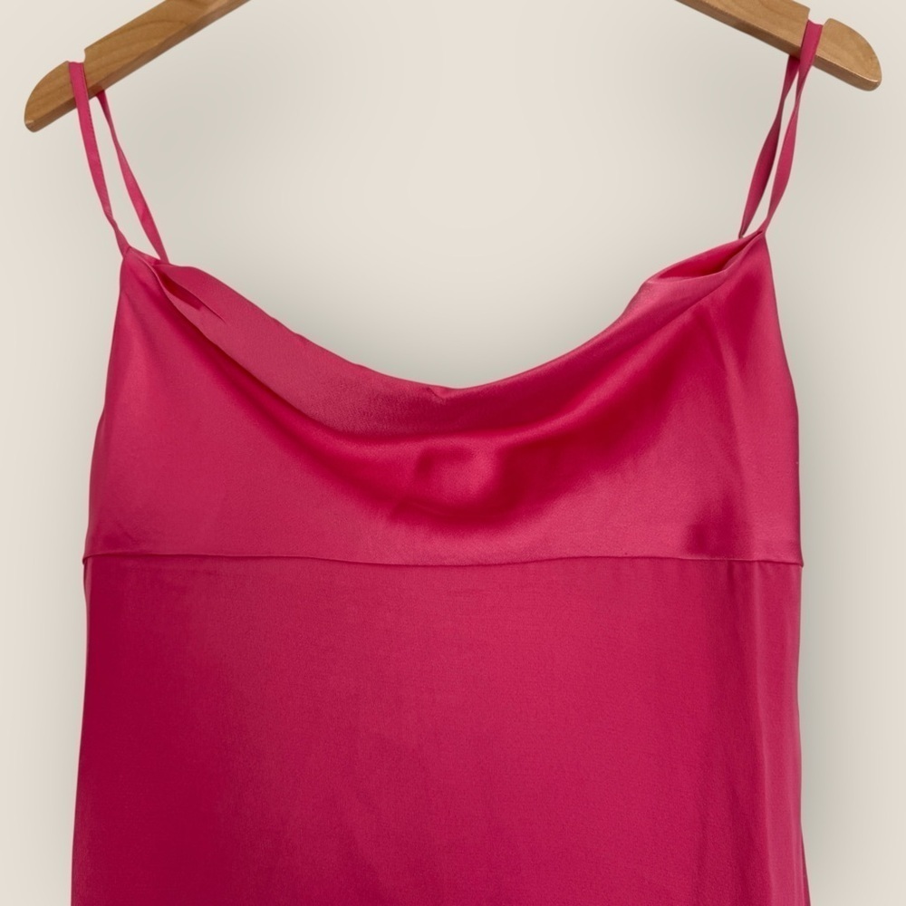 WeWoreWhat - Cowl Neck Satin Midi Dress Pink Size 6 NWT - Picture 4 of 9